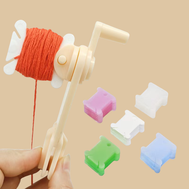 Cotton Embroidery Thread Skeins - 刺繍糸ボビン1セット。クロスステッチ、裁縫、手芸用の糸を整理・収納できるホルダー。