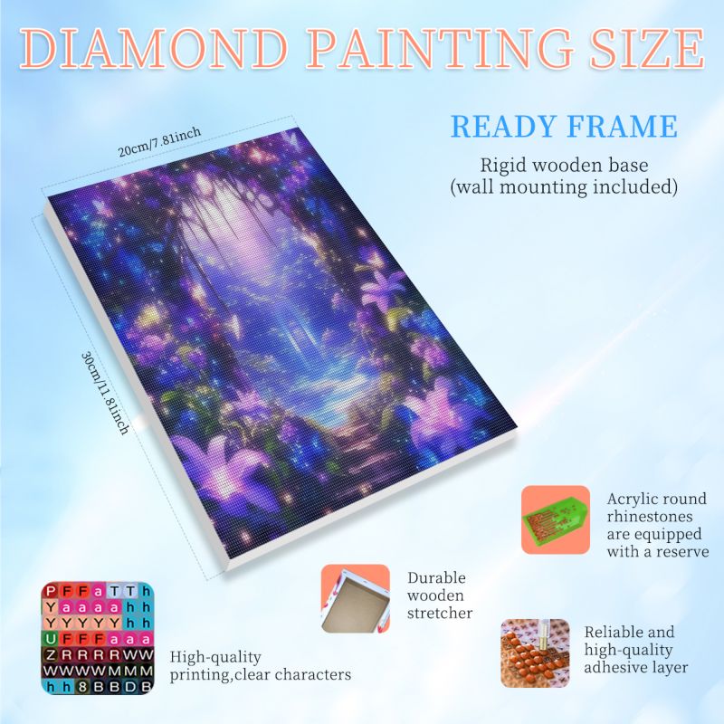 RUOPOTY フレーム入り発光森 5d ダイヤモンドペイン - Painting Supplies のレビューと価格