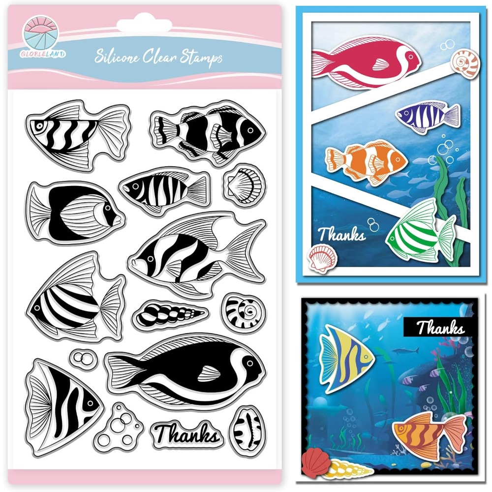 夏の海カクレクマノミクリアスタンプスクラップブッキング用巻き - Clear Silicone Stamps For Card Making のレビューと価格