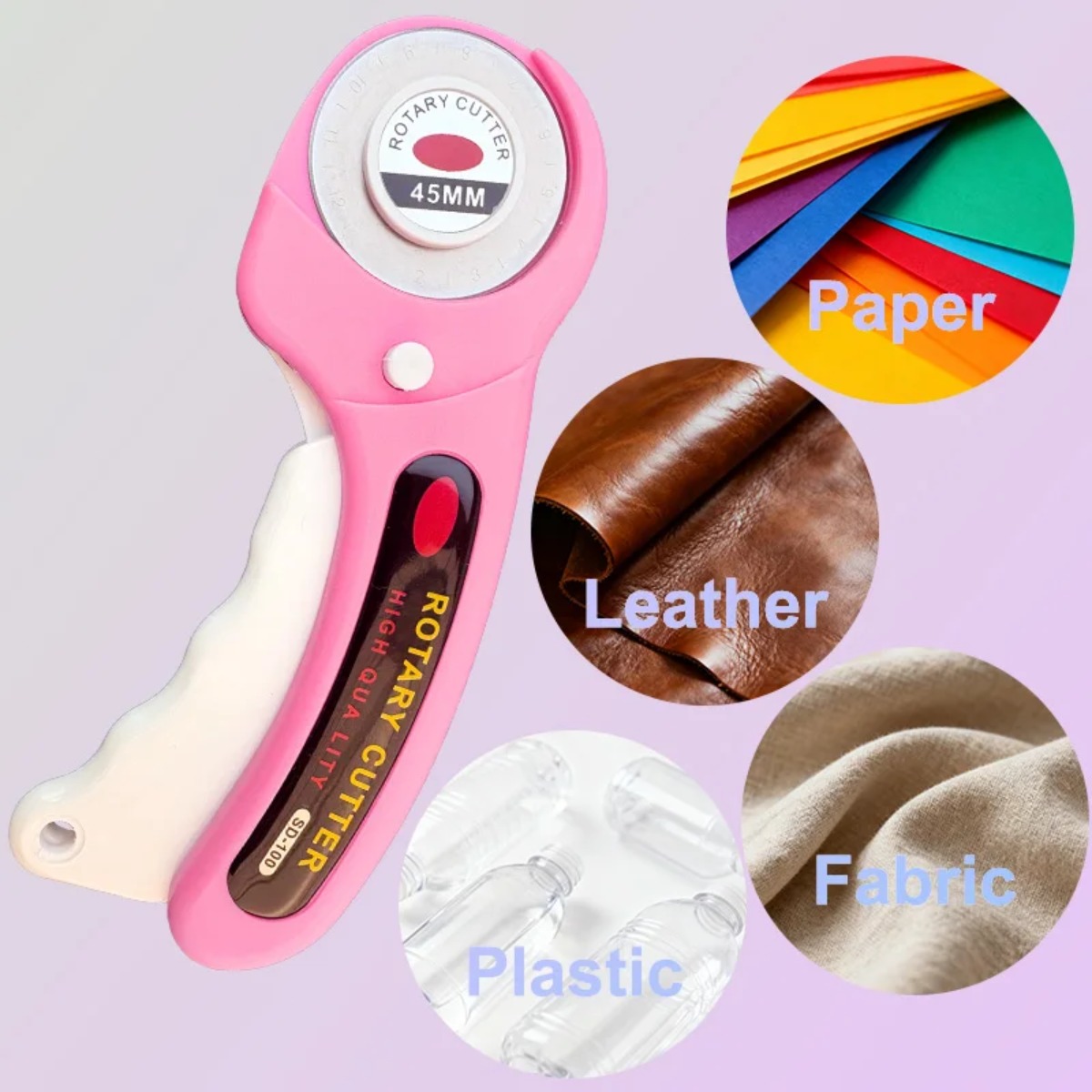 45mm ピンク パッチワーク ロータリーカッター カラーシ - Rotary Cutter For Fabric 45Mm のレビューと価格