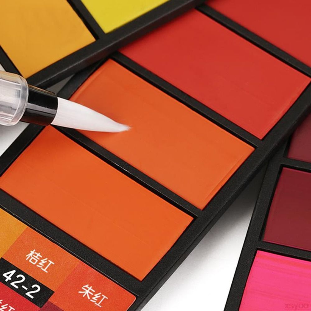 折りたたみ式水彩絵の具セット。18色/24色/36色/42色 - Watercolor Paint Set Solid Pigment のレビューと価格
