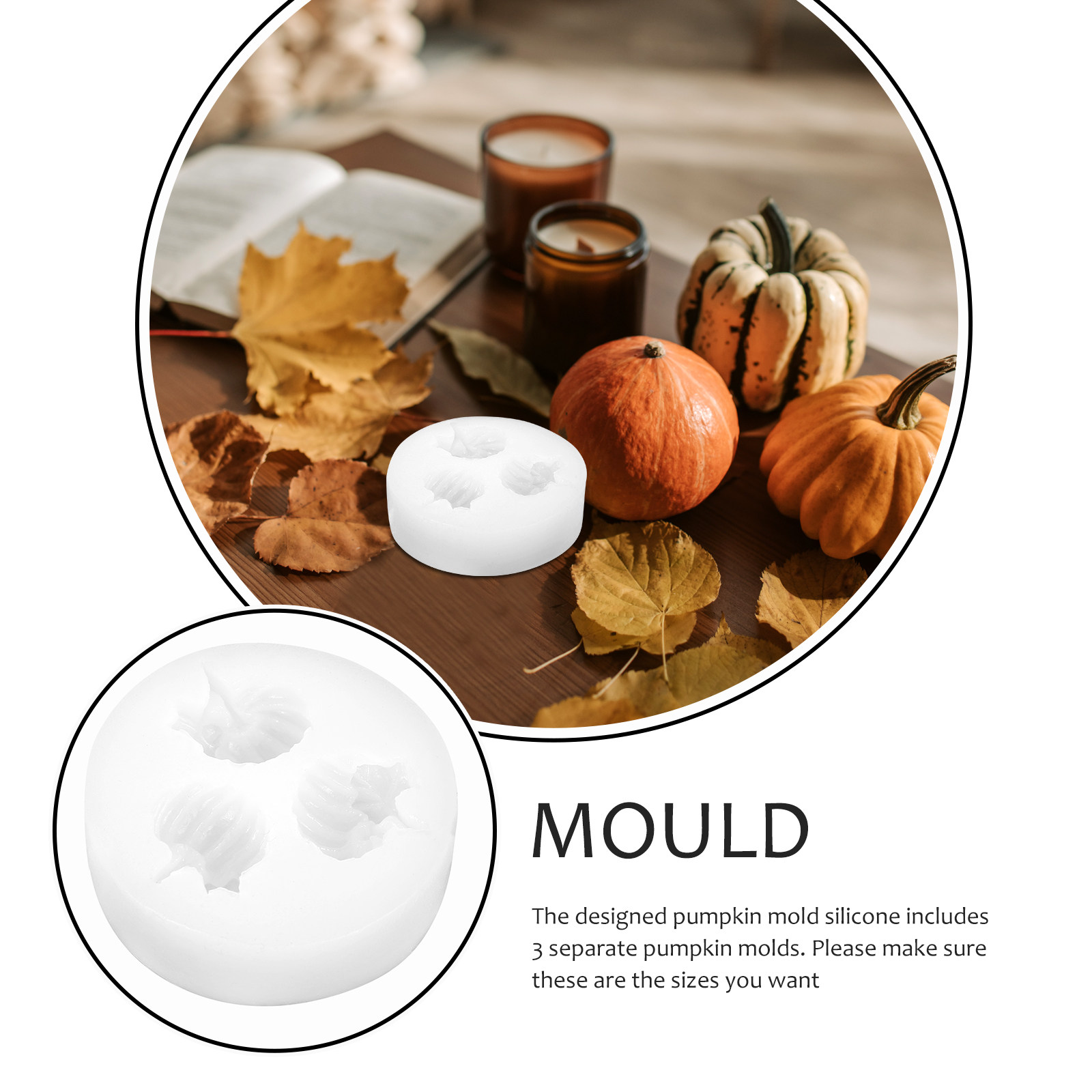 3個入り、高品質で柔軟性のあるシリコン製ハロウィーンカボチャ - Silicone Epoxy Resin Molds Set のレビューと価格
