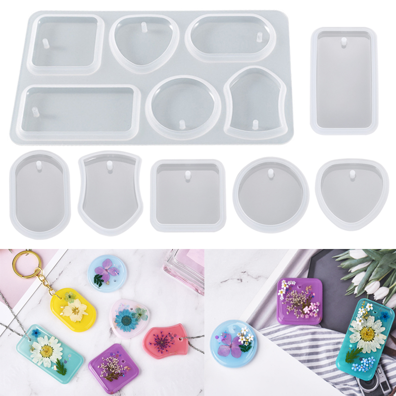 DIY keychain-ペンダント,シリコンモールド,成形 - Silicone Epoxy Resin Molds Set のレビューと価格