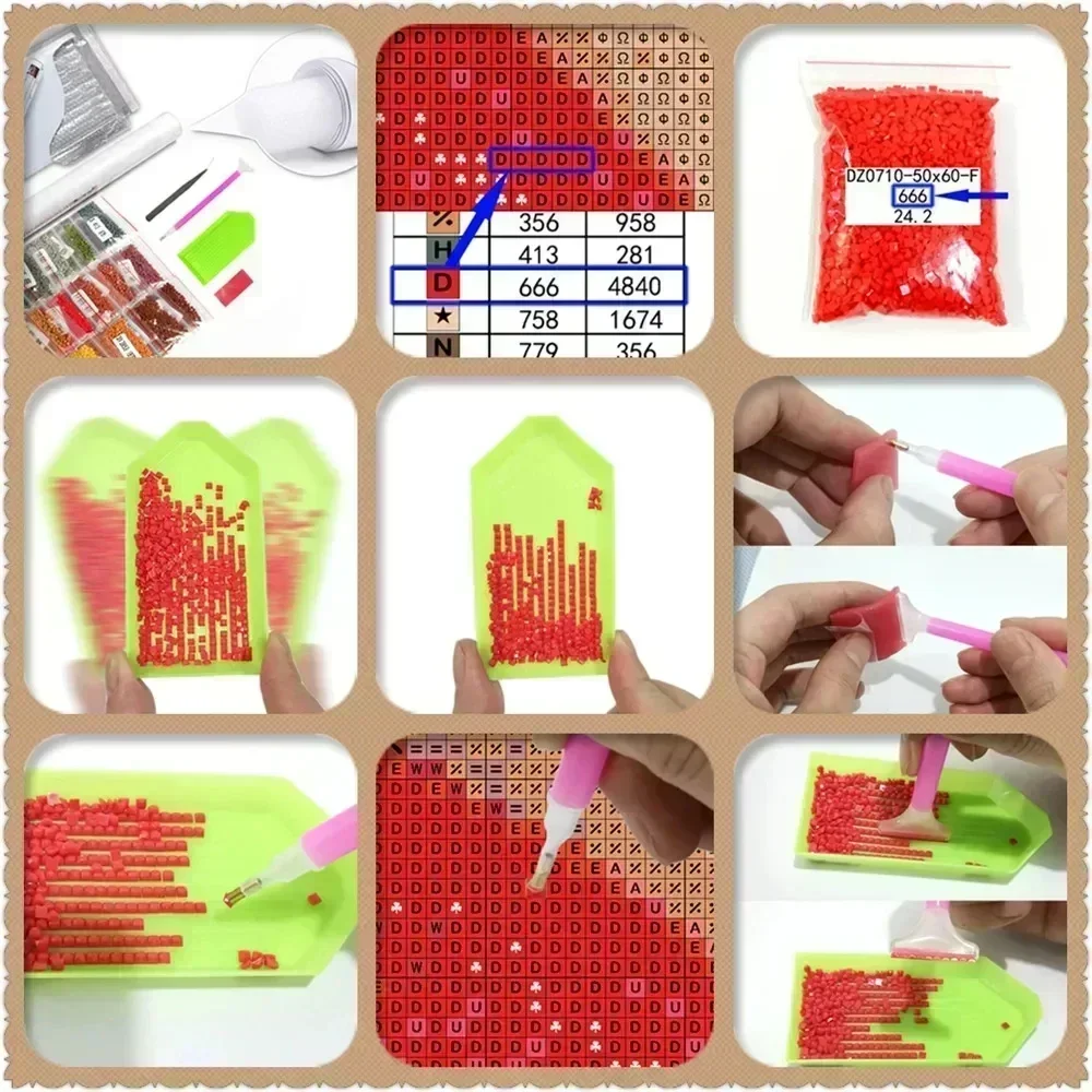 1PC フレームレス 5D ダイヤモンドペインティングアート - Painting Supplies のレビューと価格