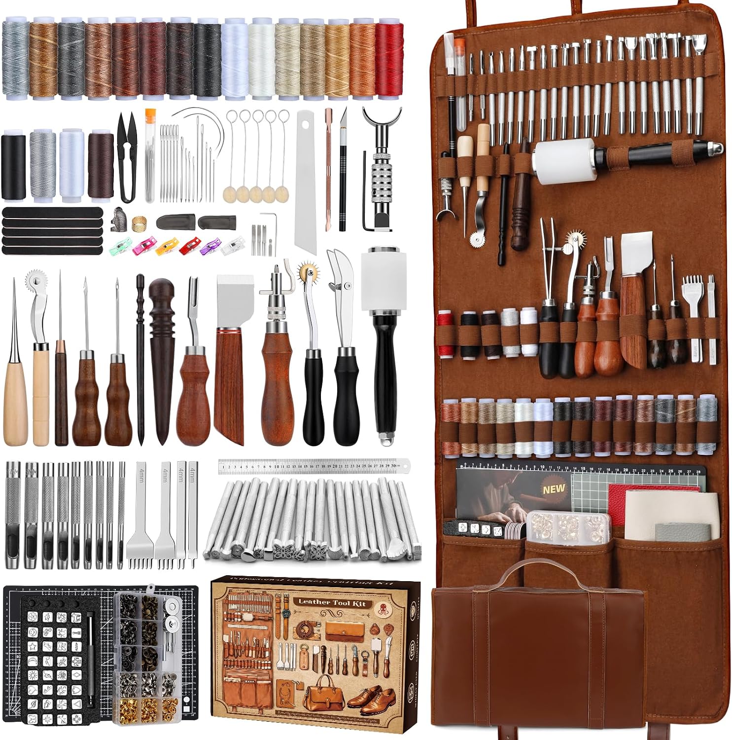 革細工キット、革細工道具とクラフトキット、カスタム収納バッグ - Craft Tools のレビューと価格