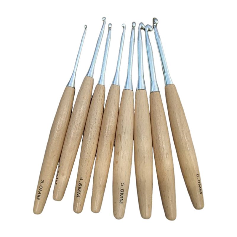 M12K 木製かぎ針 40本セット、3.0mm～6.5mm、 - Wooden Crochet Hooks Ergonomic Handle のレビューと価格